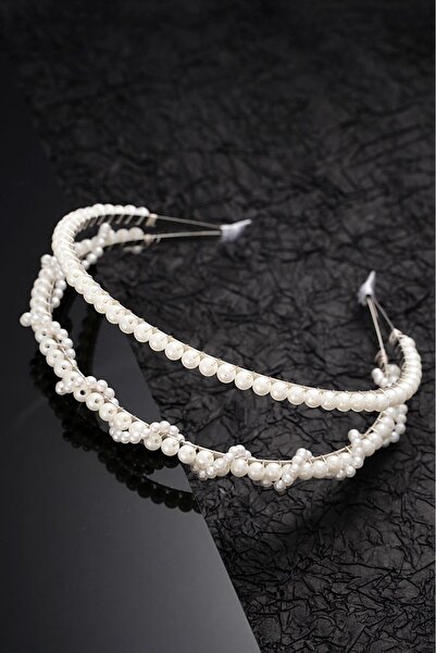 modernist تاج ذو صف مزدوج ملفوف باللؤلؤ