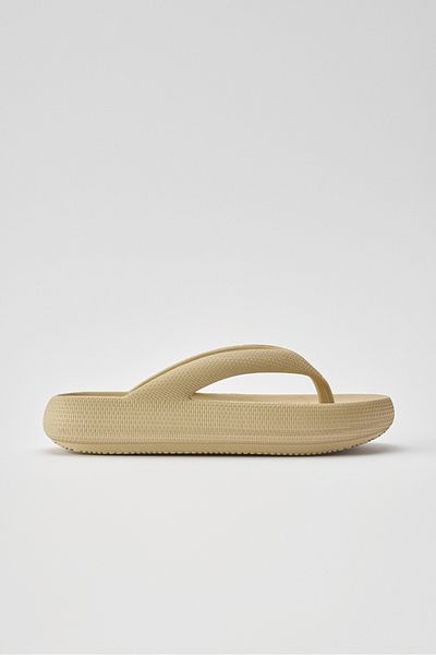 OZYO Camilo Dark Beige Flip Flop Platform Beach - شبشب كاجوال