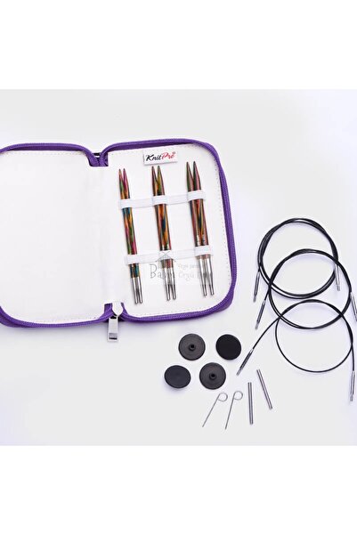 BALIM ÖRGÜ EVİ Knitpro Symfonie Ahşap Değiştirilebilir Misinalı Başlangıç Şiş...