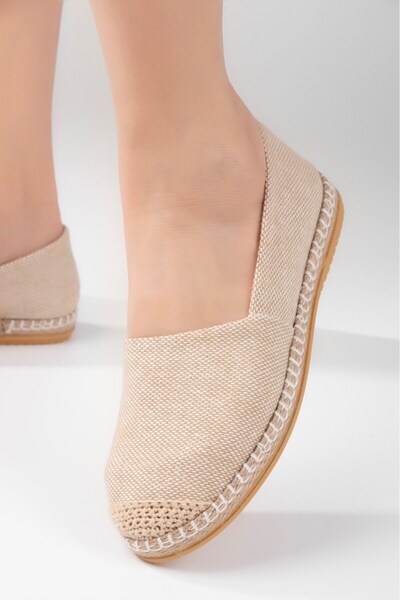 faaf Aska Kadın Floter Deri/ Keten/hasır Malzeme Espadril