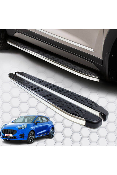 Omsa Ford Puma (2020+) Uyumlu Yan Basamak - Blackline Alu