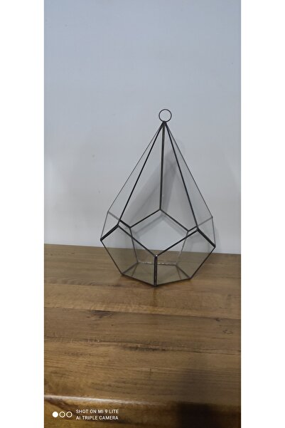 Marka cam geometrik fanus çikolata,şekerlik,nişan