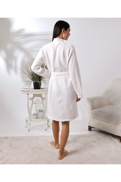 destinyhometex Unisex 4 στρώσεων 100% οργανικό βαμβάκι Premium Multi Muslin Ultra Soft μπουρνούζι