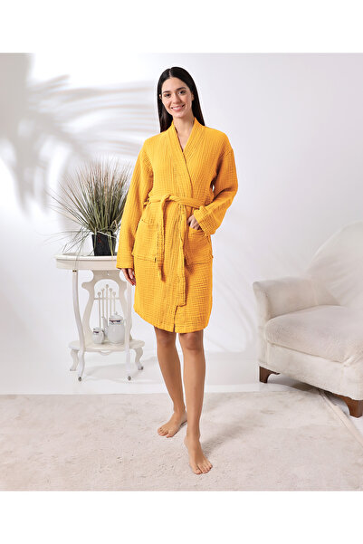 destinyhometex Unisex 4 στρώσεων 100% οργανικό βαμβάκι Premium Multi Muslin Ultra Soft μπουρνούζι