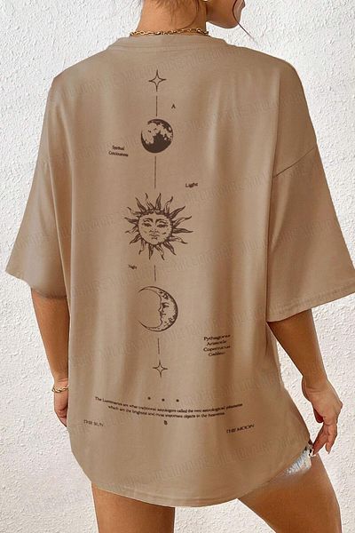Teenage Millionaire Γυναικείο μπλουζάκι Camel Color Oversize - Crew Neck
