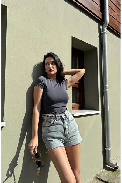 minaaise Smoked Slimfit Crew Neck Short Sleeve Body - 27132