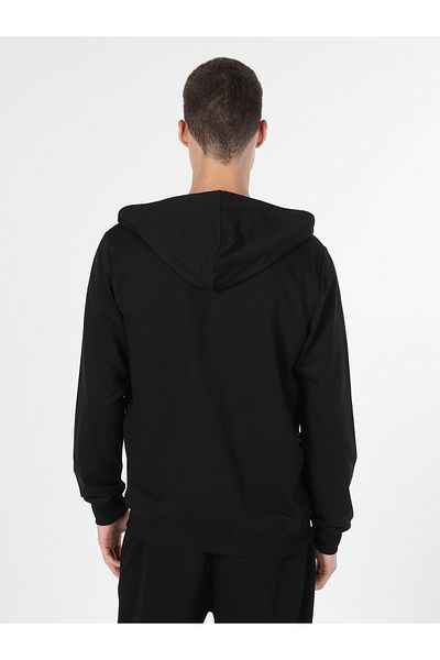 Colin's Hanorac negru pentru bărbați cu glugă, cu croială normală, Cl 1002717