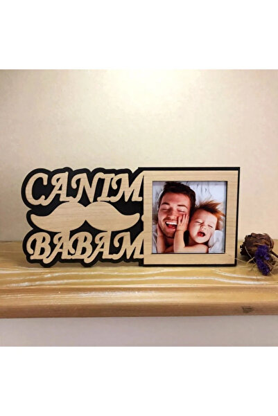 Vuslat Hediyelik Babalar Günü Hediyesi Canım Babam Resim Çerçevesi (8x8Cm) Re...
