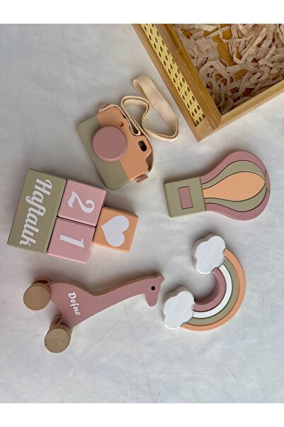 mogokids Objeli gökkuşağı balon ve fotoğraf makınalı tam set bebek hediyelik ...