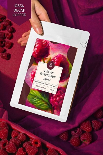 Mim and More Decaf Raspberry Coffee - Kafeinsiz Ahududu Aromalı Çekirdek Kahve, 200 gr