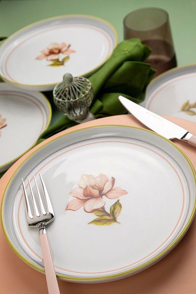 Kütahya Porselen 19 cm Moderna Cake Set for 6 People - Magnolia