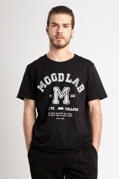 Mood Lab Μπλουζάκι Unisex 100% βαμβακερό κοντό μανίκι Moodlab printed