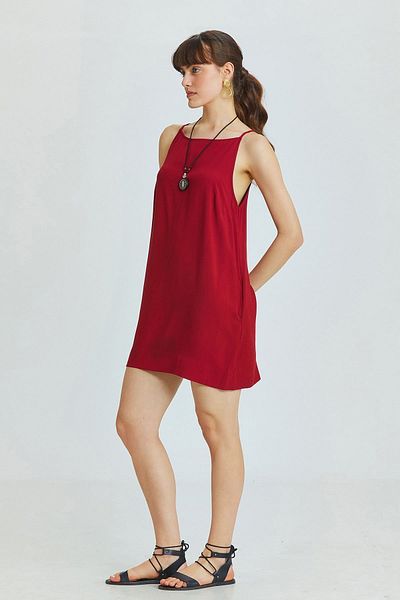 Clandestino Rochie de vară mini de bază burgundy