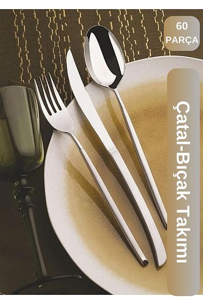 Viyalente Roma 60 Piece Matte Cutlery Set
