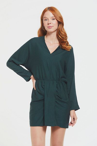 Clandestino Rochie mini lungime cu detaliu fustă în față verde