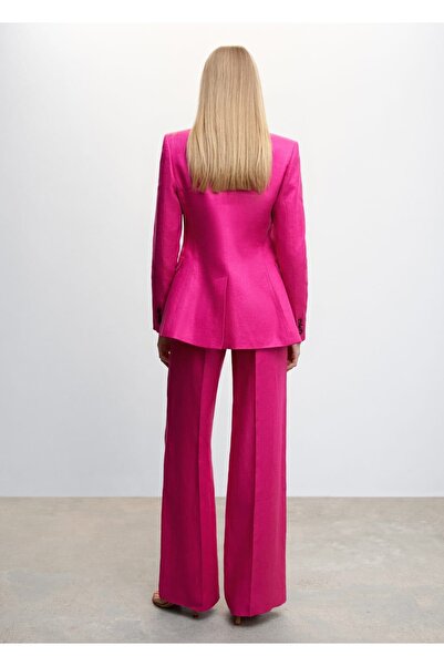 MANGO Woman %100 Keten Kumaş Blazer Ceket