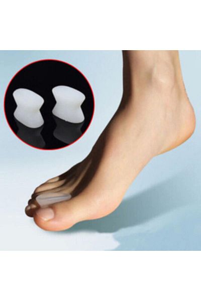Bunyon Toe Finger Silicone Spool Thumb Separator Shape Corrector Spool Hallux Valgus 1 Pair