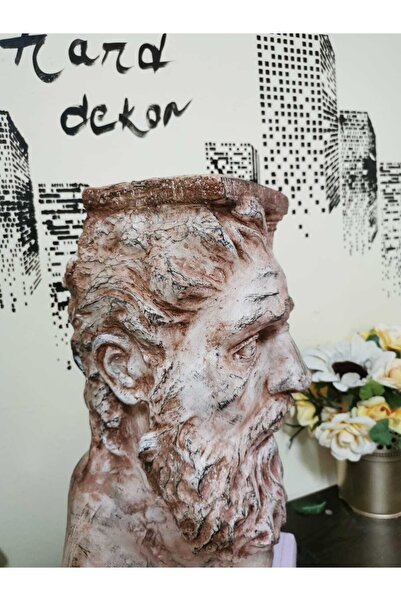 HAND DEKOR Dekoratif Büyük Boy Olimposlu Zeus Heykel Büst