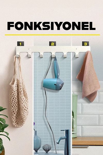 3art Metal Decorative Iron Wall Hanger - Metal Hanger - Clothes Hanger