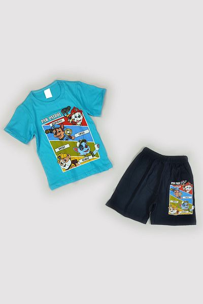 Peki Cumpărați 5 Obțineți 4 Set de vară pentru băieți din bumbac pieptănat 70% bumbac cu imprimeu Paw Patrol 14696