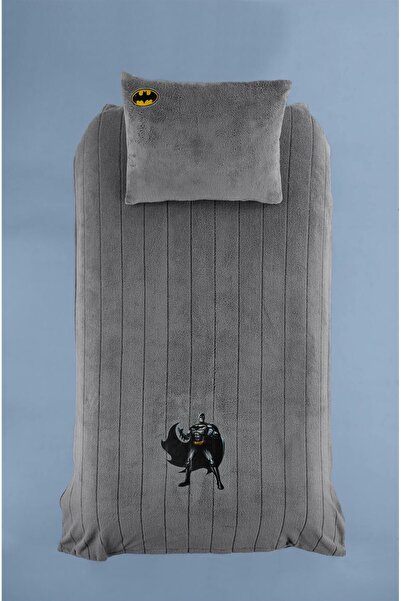 Warner Bros Batman Welsoft Tek Kişilik Çizgili Nevresim Seti