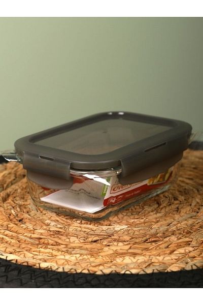 Viyalente Euro Oven & Storage Container Quadrilateral 380 ml Gray -| 400°C Safe as Heat