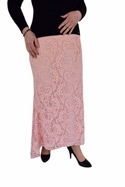 ERMANLAR Women's Long Guipure Skirt Bglerm101