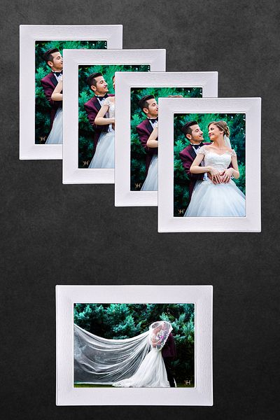 Bytwo 5 pcs 15x21 Frame a5 White New Flat Model Hard Plastic