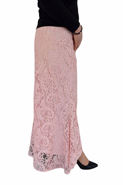 ERMANLAR Women's Long Guipure Skirt Bglerm101