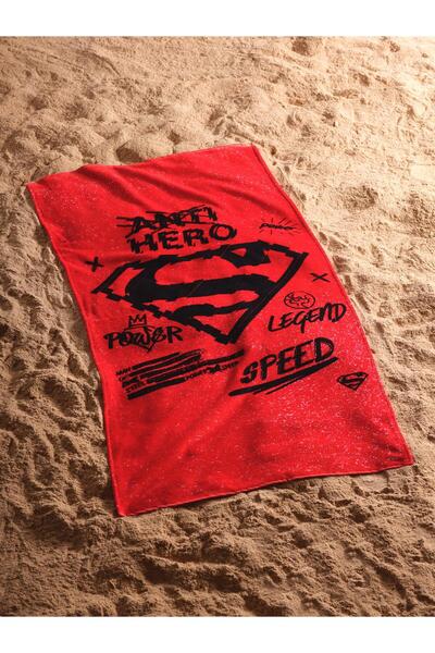 Warner Bross Warner Bros Superman Pamuk Kadife Baskılı Plaj Havlusu