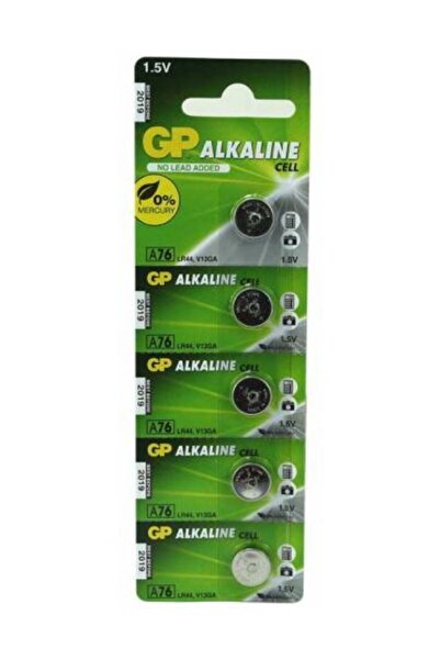 GP 5 Adet Ag13 Alkalin Lr44h A76 Sr44 357 Alkalin Düğme Pil (TERAZİ-SAAT-BASK...
