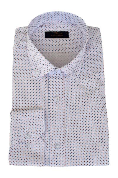 rasstmen Чоловіча сорочка з довгими рукавами та крапками Bgl-st01968