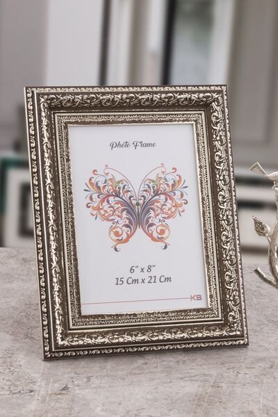 Seniste برواز صورة زجاج باريس فردي فضي عتيق بأرجل قابلة للتعديل - يمكن تعليقه...