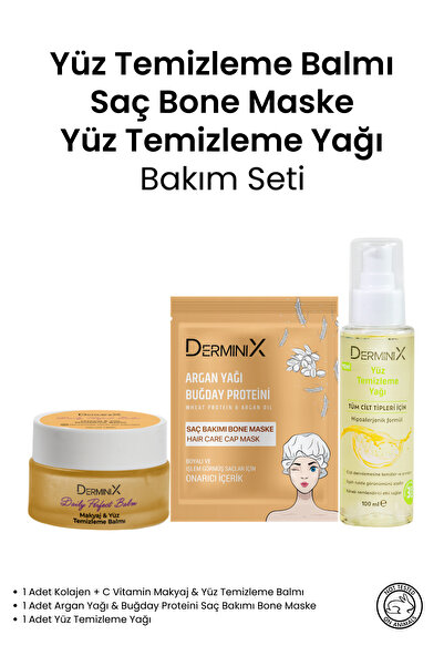 Derminix Hair Mask/Face Cleansing Balm/Face Cleansing Oil