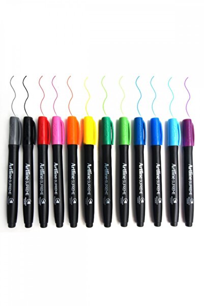 artline Supreme Permanent Markör Renkler 15 Renk ( 12'li Normal Renkler 3 Ade...