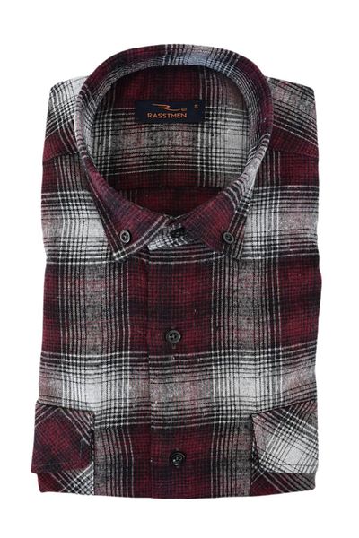rasstmen Men's Winter Classic Double Pocket Flap Shirt Bgl-st02259