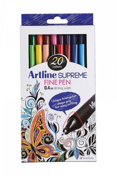 artline Supreme Fine Pen 0.4 mm Set of 20