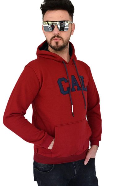 BAGLAN Мъжки суитшърт с качулка в червено, Cal Bgl-st02361
