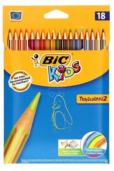 Bic Tropicolor2 Long Crayons 18 Colors832567