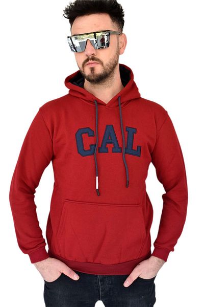 BAGLAN Мъжки суитшърт с качулка в червено, Cal Bgl-st02361