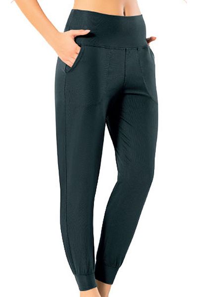 KOTA Γυναικείο μαύρο ψηλόμεσο κολάν Jogger Diver Pocket 4121