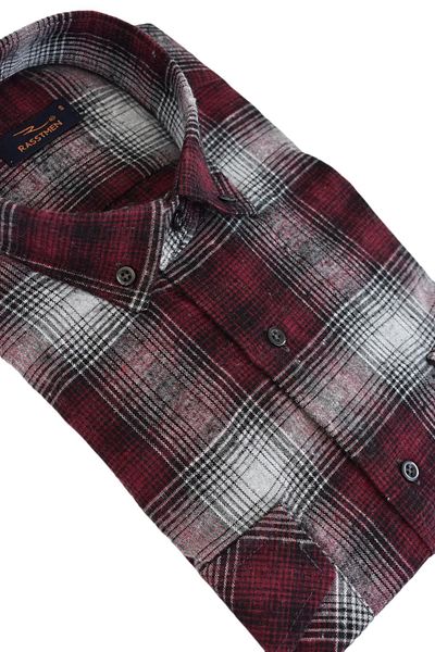 rasstmen Men's Winter Classic Double Pocket Flap Shirt Bgl-st02259
