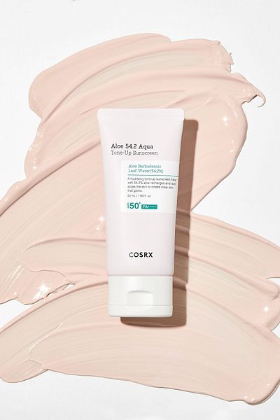 Cosrx ALOE 54.2 AQUA Tone-Up opalovací krém - opalovací krém na vodní bázi (50 ml)