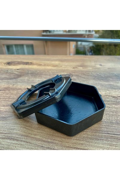 Entude Hexagon Melamine Lid Ashtray , Economical Cafe Restaurant Outdoor Ashtray