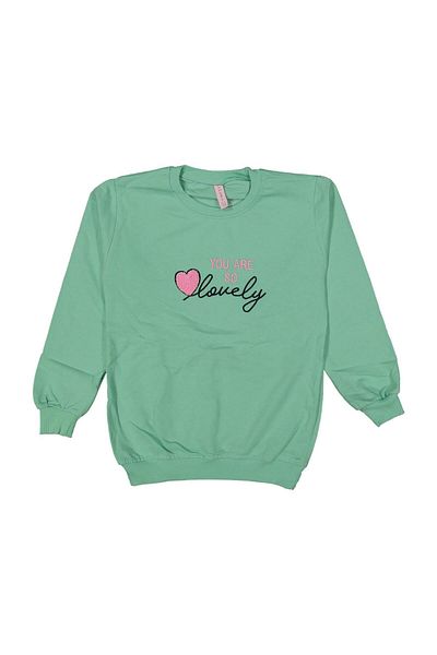 BAGLAN Момичешки сезонен суитшърт с бродерия Loveyl BGL-ST03642