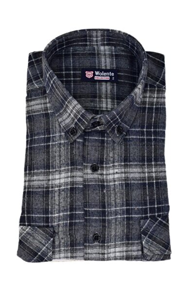 wolente Men's Cotton Winter Double Pocket Flap Shirt BGL-ST03165