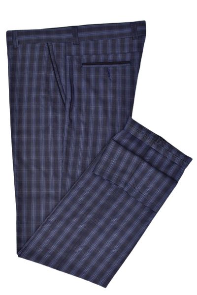 RUBB JEANS Men's Plaid Square Silim Fit Fabric Trousers CRS-641