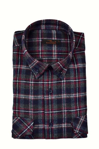 rasstmen Men's Cotton Winter Double Pocket Flap Color Shirt BGL-ST03264