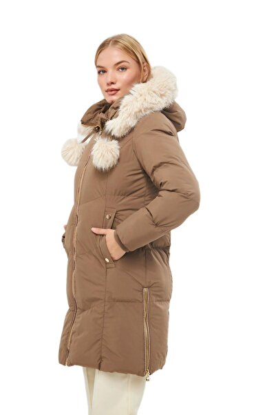 DYNAMO Γυναικείο αθλητικό παλτό με κουκούλα M5304 BGL-ST03222