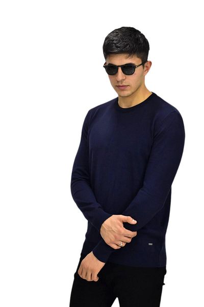 Raymons Мъжки спортен пуловер с кръгло деколте R22920 BGL-ST03182
